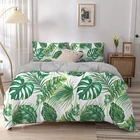 Пододеяльник 200x200, покрывало с тропическим растением, 2 предмета, наволочка, одинарный, двуспальный, x