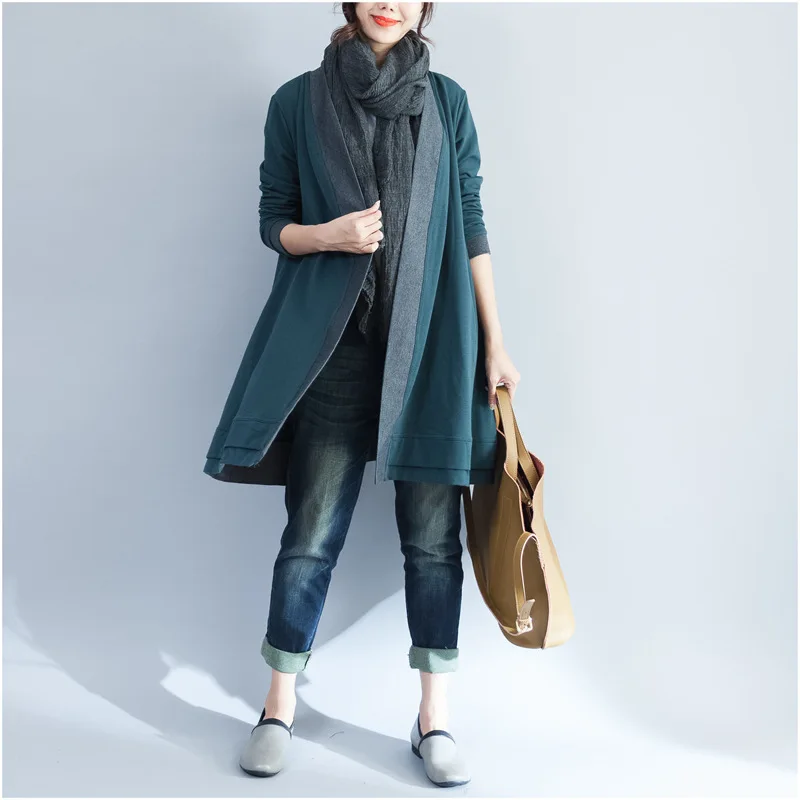 Новинка 2019 повседневное женское длинное пальто осеннее корейское простое