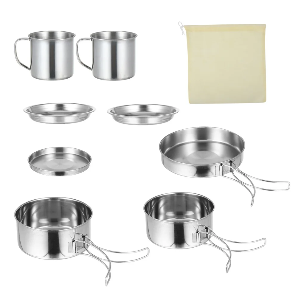 

8 Pcs Backpacking Camping Cookware Picnic Cooking Cook Set Camping Cooking Pots