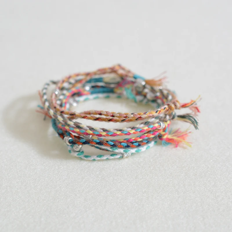 Tibetan Buddhist Lucky Woven Amulet Tibetan Cord Bracelets& Bangles For Women Men Handmade Rope Buddha Anklet Bracelet
