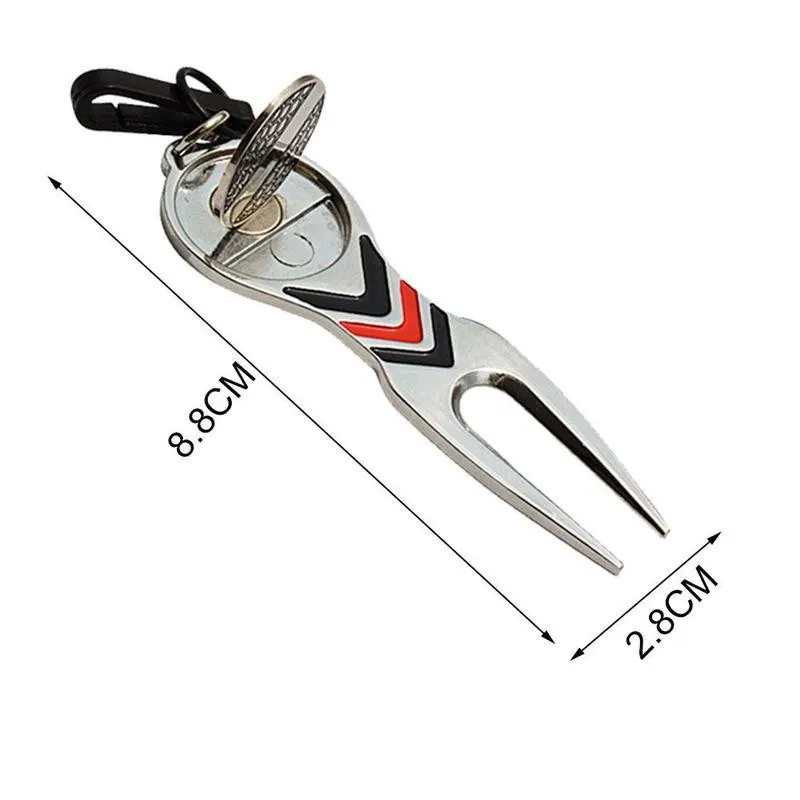 

Golf Repair Tool Golf Pitchfork Pitch Groove Cleaner Golf Outdoor Accessories Repair Training Supplies Tool Aids Sports W4Z2