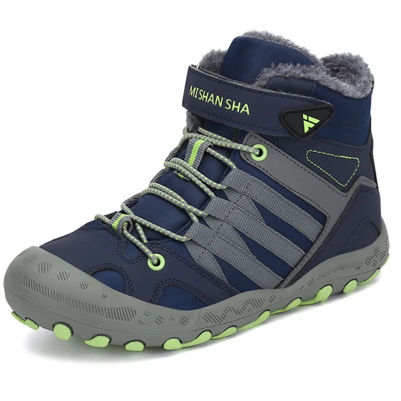 

Зимние детские ботинки, детская кожаная обувь, зимняя обувь для мальчиков, ботинки для малышей, обувь на плоской подошве, ботильоны для дево...