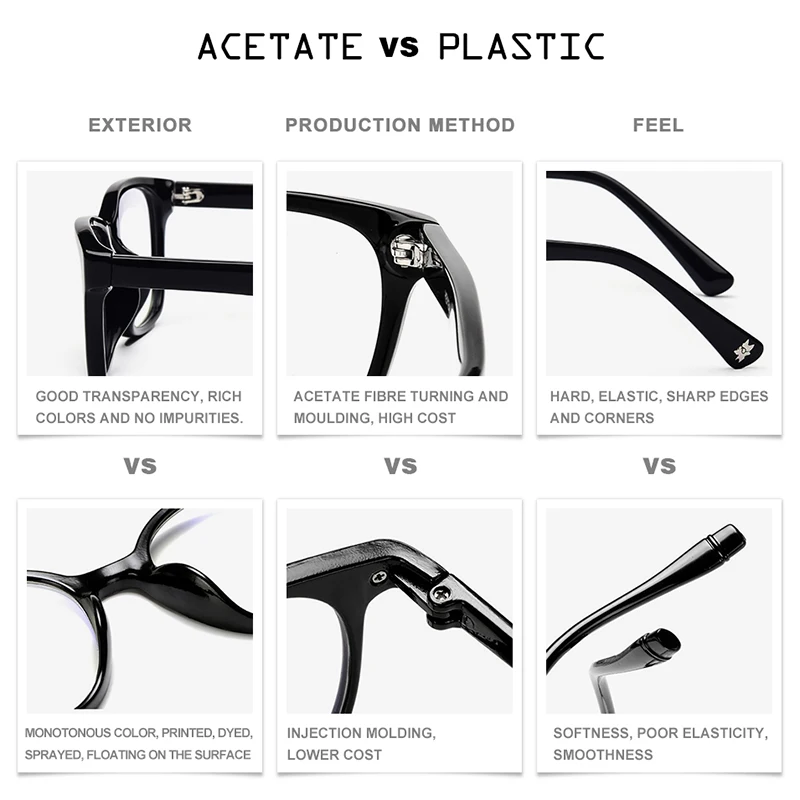 Оправа для очков Мужская/Женская квадратная из ацетата|Мужские очки кадры| |