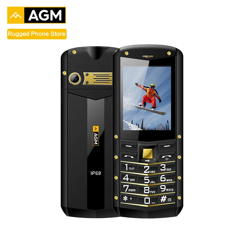 AGM M2 2," прочный телефон две sim-карты задний 0.3MP Открытый Телефон IP68 водонепроницаемый противоударный фонарь-прожектор 1970mAh