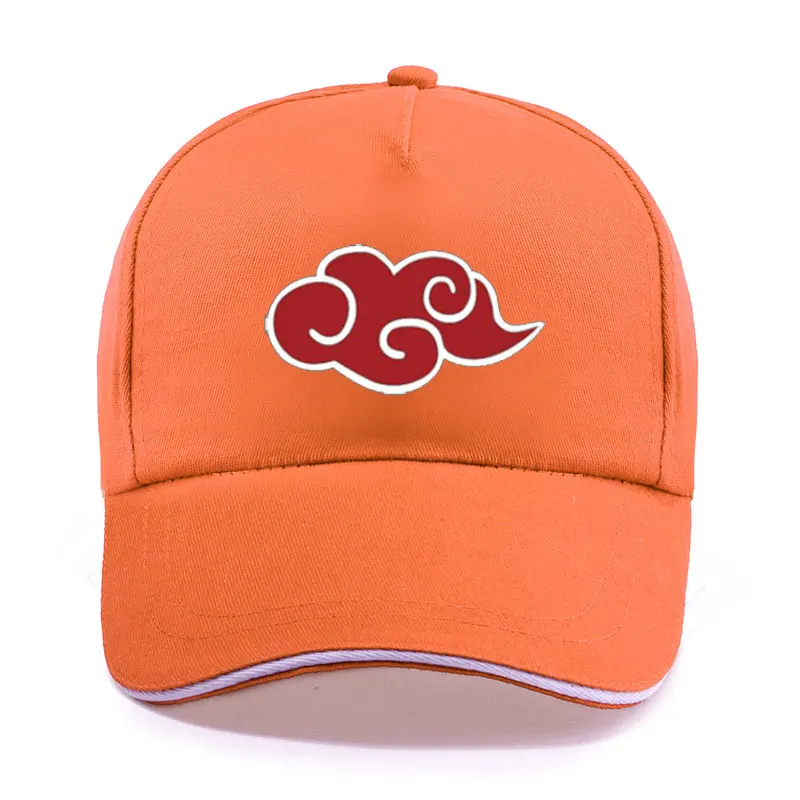 Японская бейсболка с рисунком аниме Наруто Акацуки красное облако Унисекс