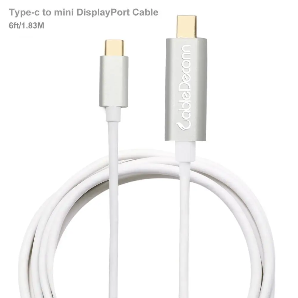 Кабель Thunderbolt 3 USB C с портом Type c на Mini Displayport для Samsung S9 Macbook Pro Dell XPS к Мини DP