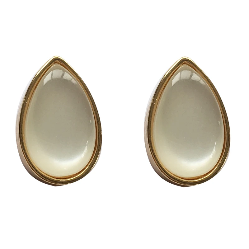 

S925 needle Modern Jewelry Stud Earrings Popular Style Metal Golden Plating Clear Opal Resin Earrings For Women Jewelry Gifts