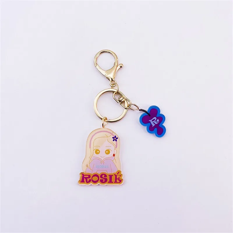 1 Pcs 2020 Kpop BP Metal Keychain JISOO LISA ROSE JENNIE Keyring Cartoon Fashion Cute Small Gift Pendant | Канцтовары для офиса и