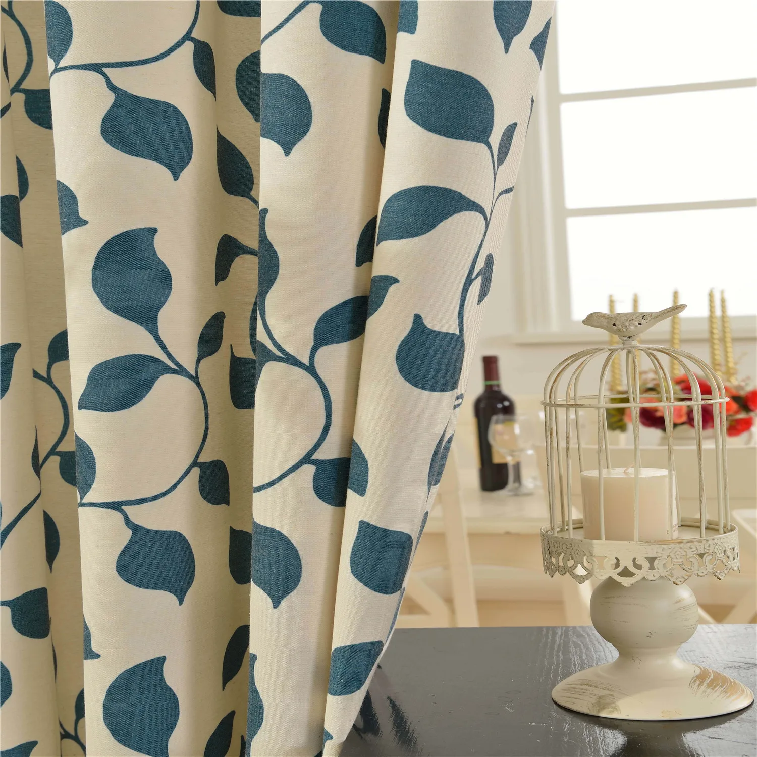 Светонепроницаемые занавески GYC2073 для гостиной Листьев виноградной ветки