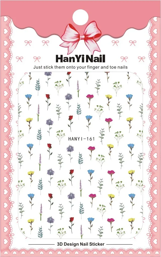 

1pc Dried Flowers Nail Sticker Floral Flower 3D Adhesive Sticker HY161