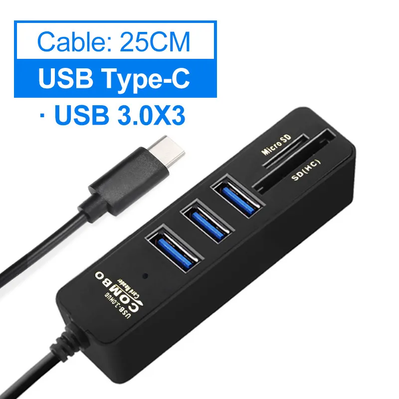 3 Port White USB 3.0 Usb-хаб 3,0 Мульти USB 3,0 док-станция USB 2,0 разветвитель 3/6 Порты вцв высокое Скорость Micro TF/SD кард-ридер Компьютерные аксессуары для ПК - Цвет: 3 Port White USB 3.0