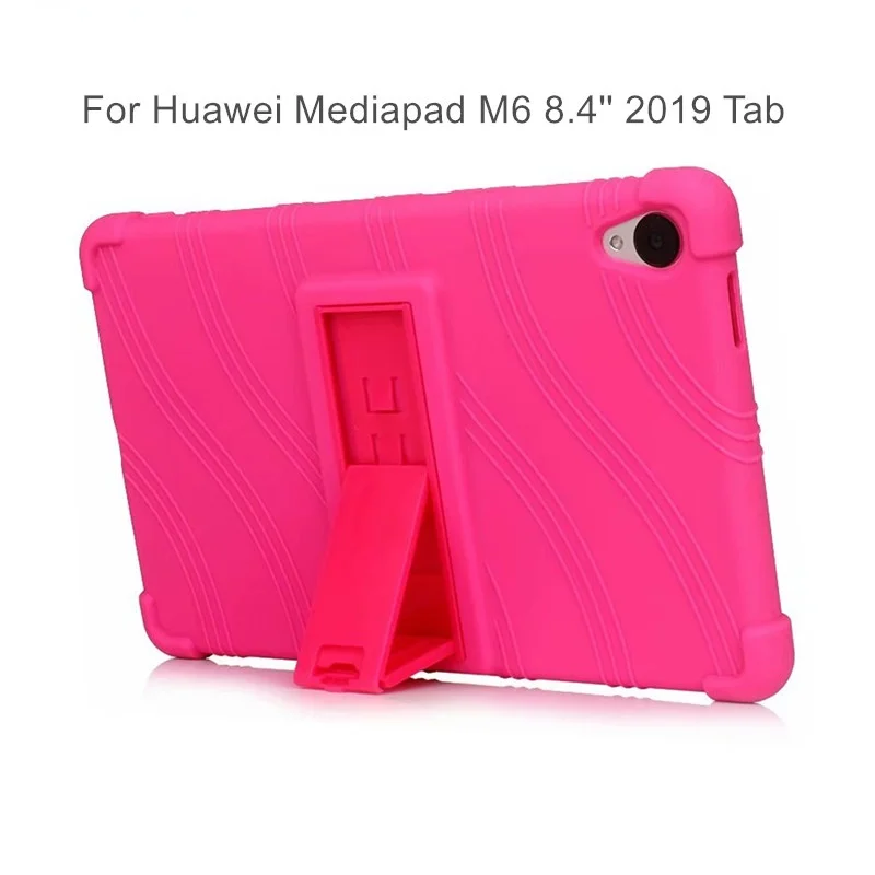 

Soft Silicon Case For Huawei Mediapad M6 8.4 inch 2019 VRD-AL09 VRD-W09 Funda Cover Stand Holder For Huawei M6 8.4'' +Gift