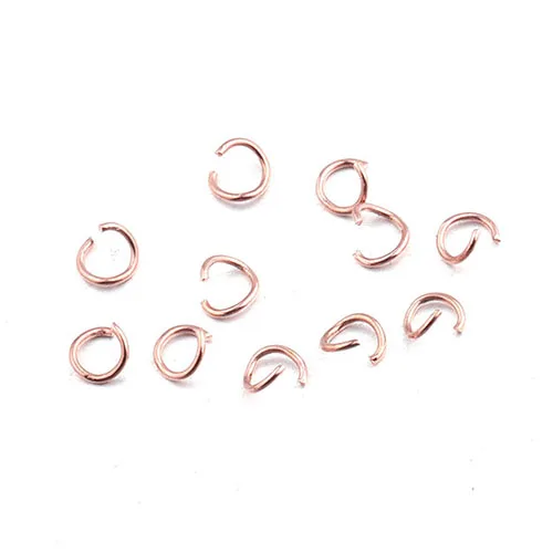 rose gold color Fnixtar с золотым напылением розовое золото цвет нержавеющей стали Открытый прыжок кольца 0,5x3,5 мм Сплит Кольца разъемы подходит бар ожерелье DIY200pcs/лот - Цвет: rose gold color