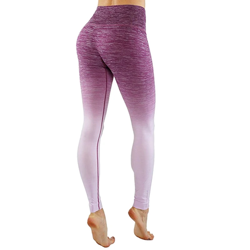 Sport Yoga Gradient color energy Legging Women Workout Fitness Jogging Running Pants Gym Tights Stretch Sportswear Leggings | Спорт и