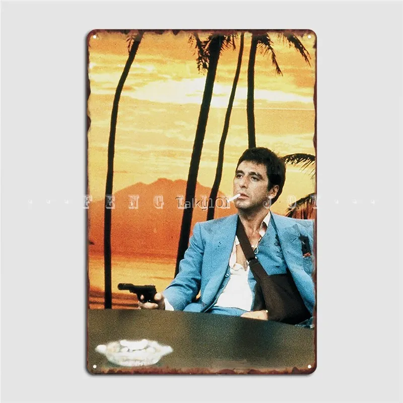 Металлический плакат Scarface на стену Настенная роспись клубный бар Классический