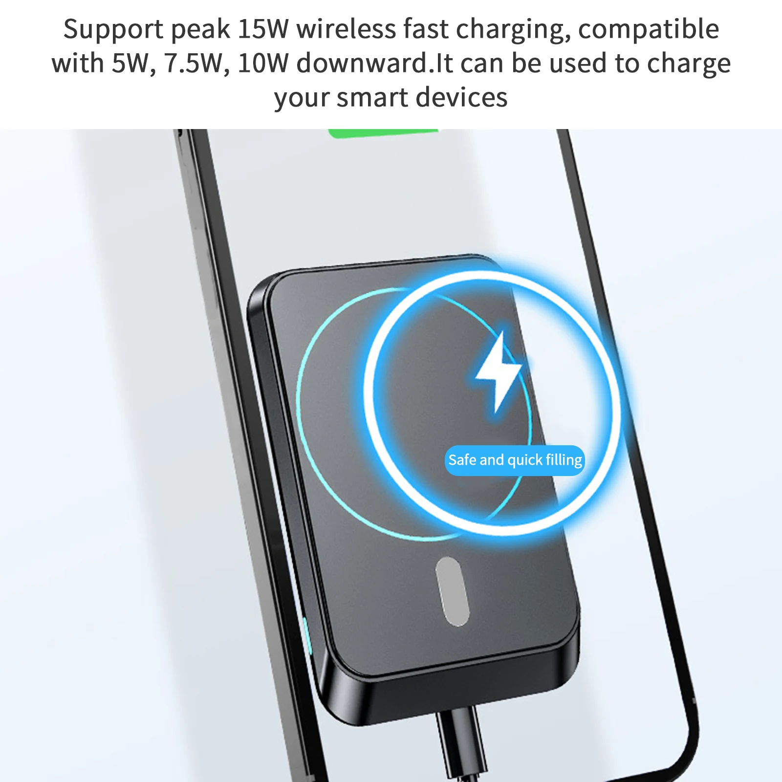 

for iPhone 12 12 Pro 12Pro Max 12mini 15W Wireless Charger Magnetic Phone Car Holder Airvent Magnet Adsorbable Car Mount