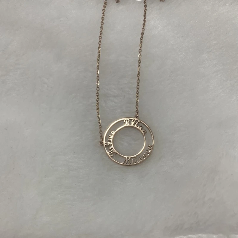 Ожерелье с именем из нержавеющей стали на заказ несколько кулон-табличка
