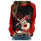 Свитшот неопределенный Повседневный Рождественский принт реглан с длинным рукавом рубашки толстовки Топы Зимняя одежда женские свитера Одежда 2020