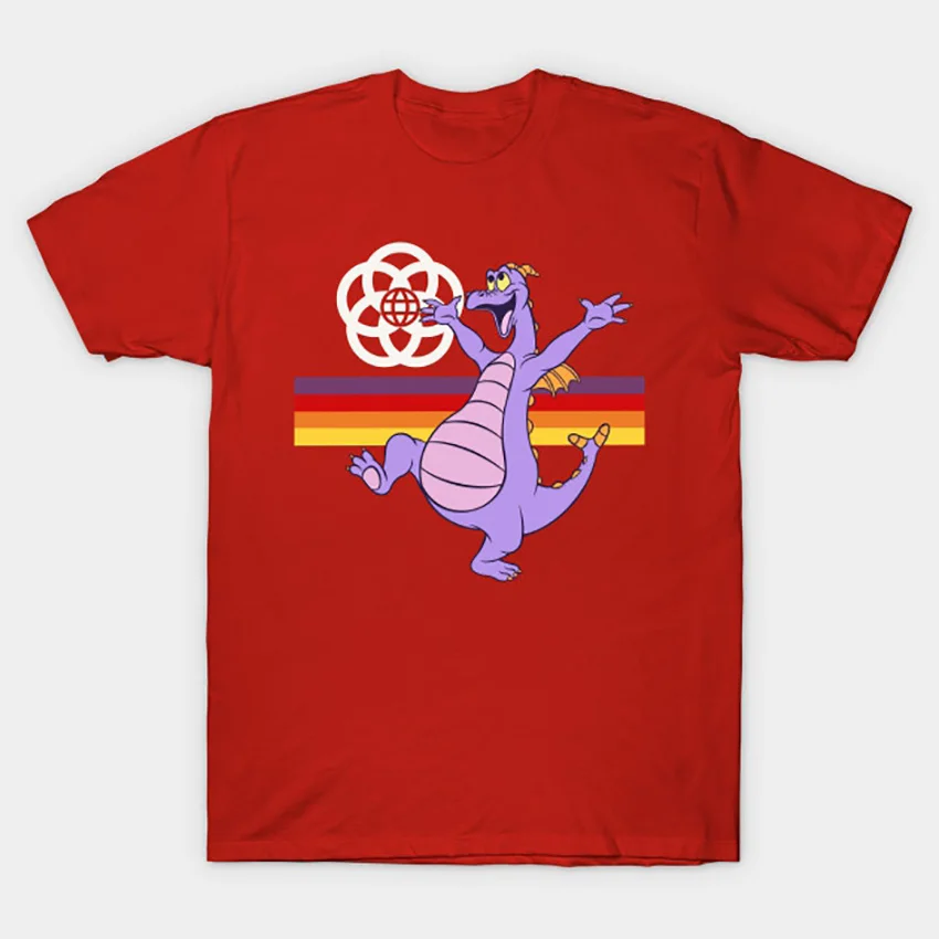 Футболка в стиле ретро 80's Figment at Epcot футболка с изображением героев мультфильма