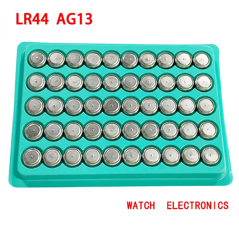 

50pieces Cell Coin Watches Battery AG13 LR44 L1154 357 SR44 1.5V Alkaline Button Batteries Suitable for Watch Electronices