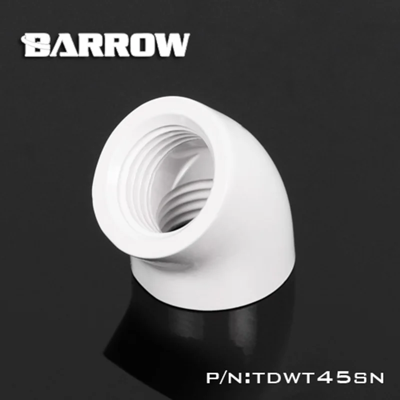 Barrow TDWT45SN черный/серебристый/белый резьбовой фитинг G1/4 дюйма 45 градусов адаптер