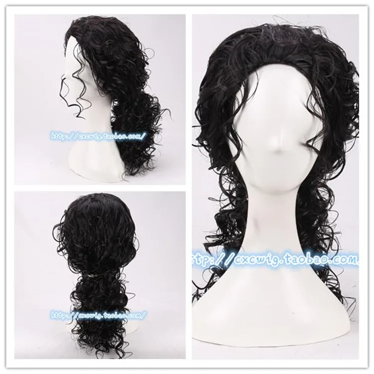 Halloeen Мужская в стиле Майкла Джексона Косплэй черный парик вечерние Майкл ролевая