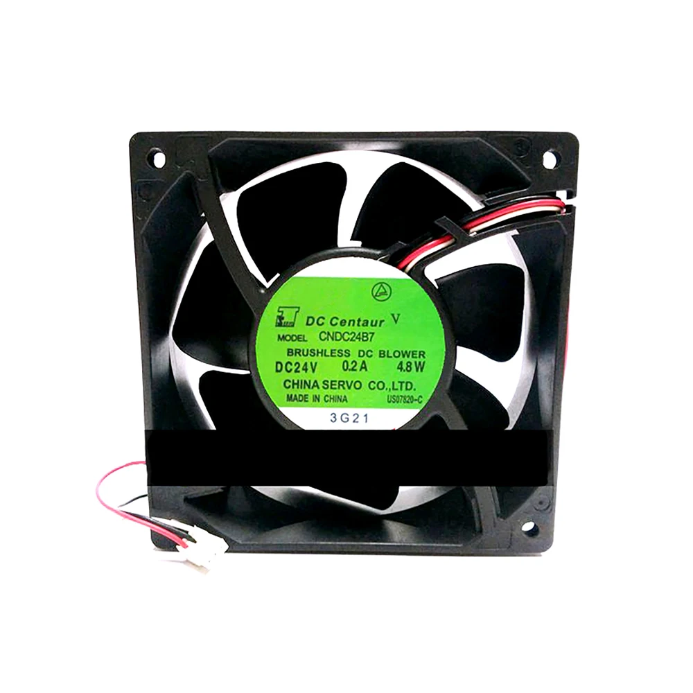 

Replacement Cooling Fan For Servo Inverter 2 wires CNDC24B7-037 24V 4.8W 12038 Durable Double Ball Cooling Fan Repair Parts