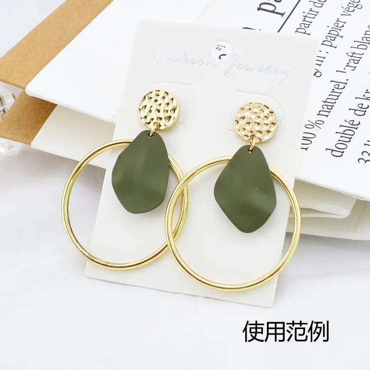 

100pcs Handmade diy earring diy findings material accessories in vintage patent-leather alloy wave discs earring backs hooks