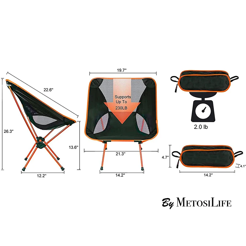 Уличные сверхлегкие портативные складные стулья с сумкой для переноски