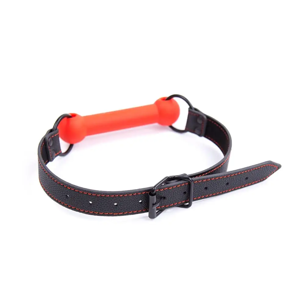 Тьерри Мягкая силиконовая кость для собак кляп рта Сексуальное Связывание