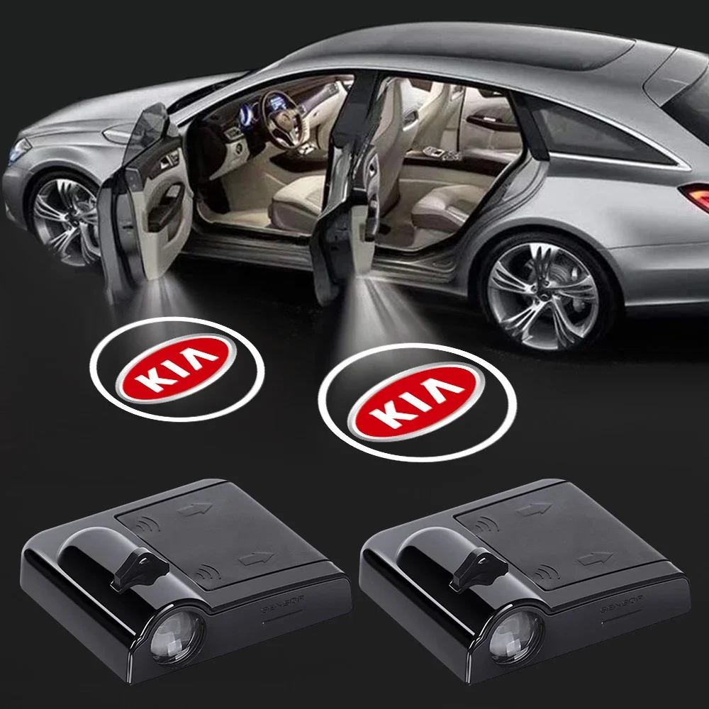 

2x Car Door Lights Logo Projector Decoration Accessories For KIA Sportage Ceed Rio 3 4 Picanto Sorento Optima Cerato Soul Amanti