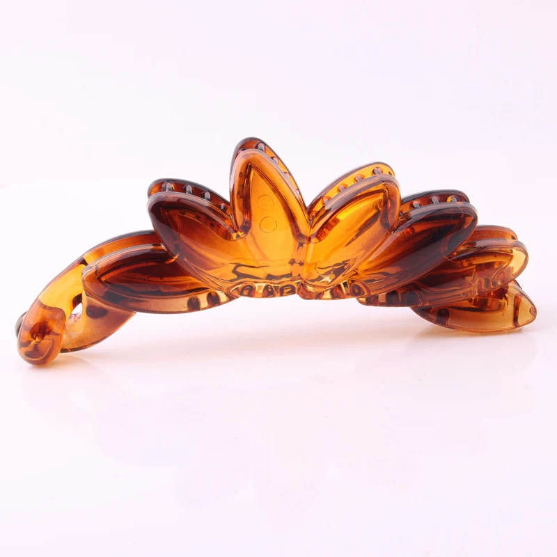 

Newest Plastic Banana Clip Tortoise Hair Clip Leaves Shape Twist Hairpin Ponytail Holder Hair Accessories Strong Fasten Button