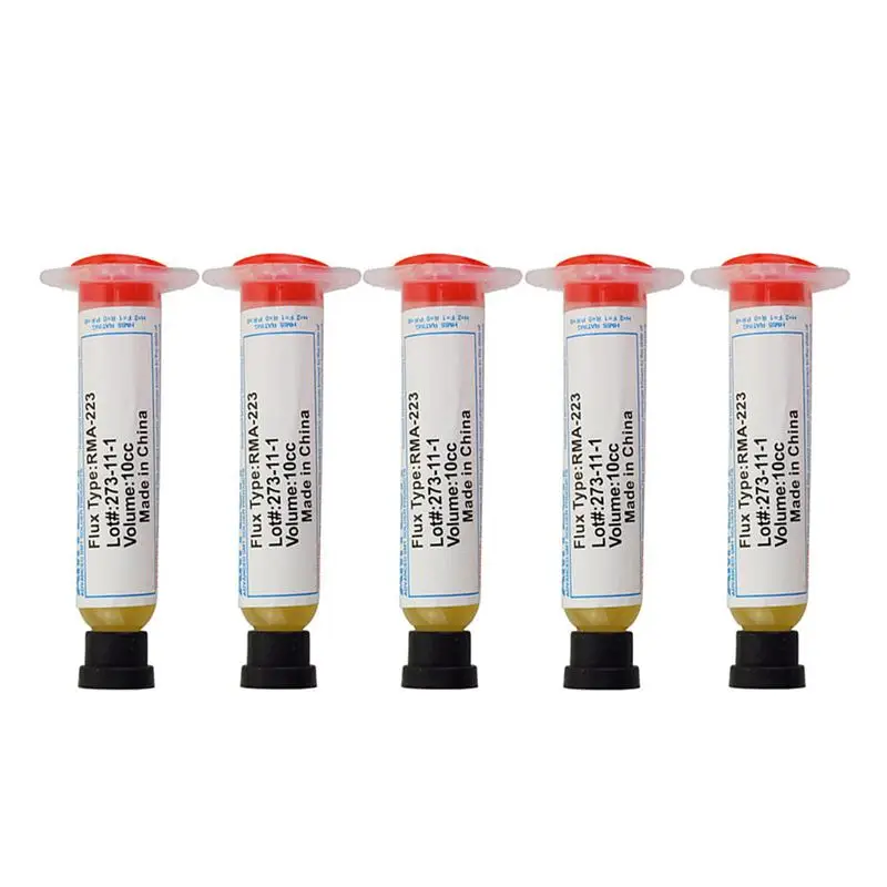 5 шт. пастообразный флюс для пайки объем 10cc RMA 223|Сварочные флюсы| |