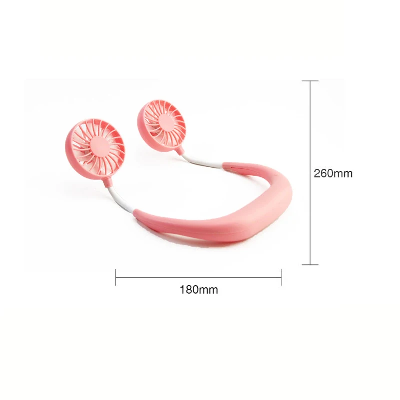 Портативный USB-вентилятор с шейным ободом 3 скорости | Бытовая техника