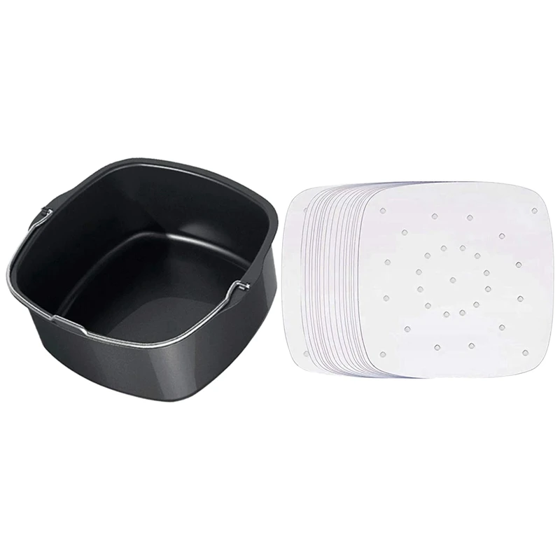 

1X Air Fryer Electric Fryer Accessory For HD9860 & 100Pcs Air Fryer Parchment Paper Liners(9X9 Inch)