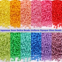 2mm delica beads japanese 39 opaque colors uniform glass spacer beads for garments sewing craft diy jewelry making accessories