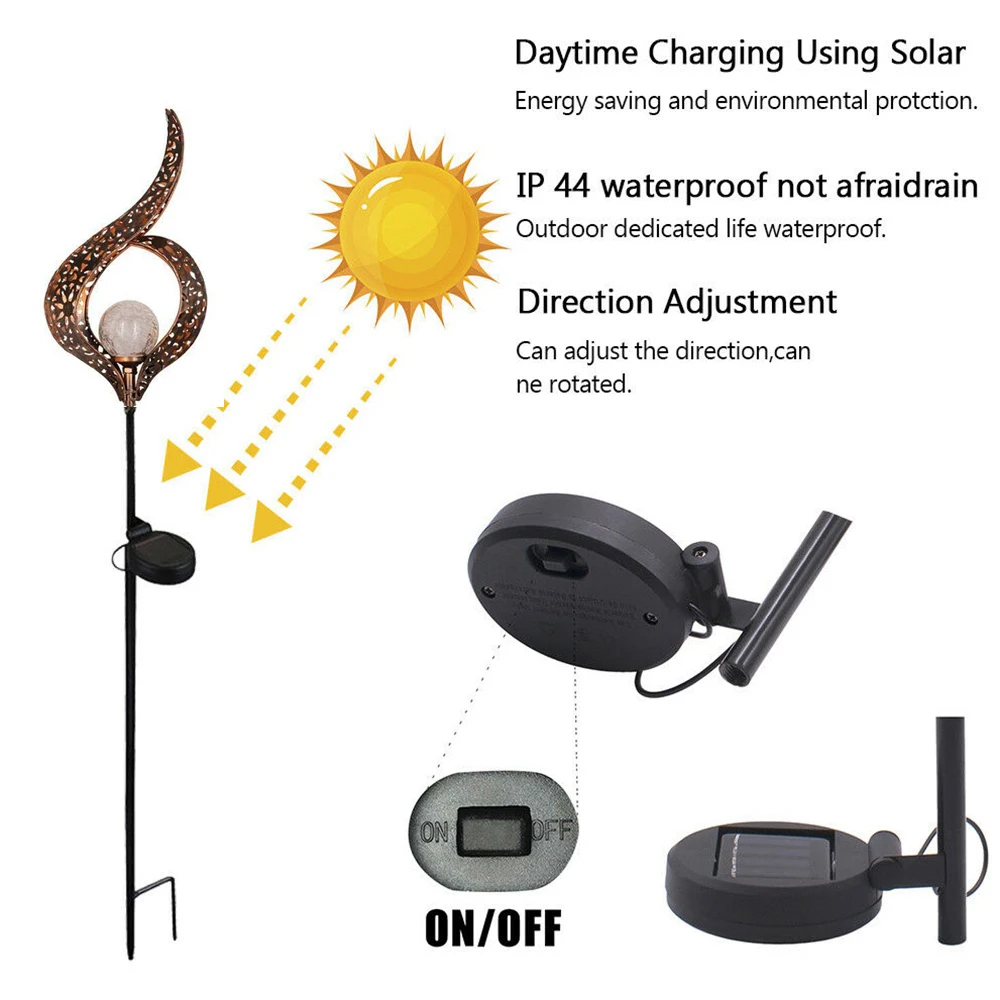 

Solar Powered Half Moon Crescent LED Stake Light White Garden Lawn Outdoor Lamp