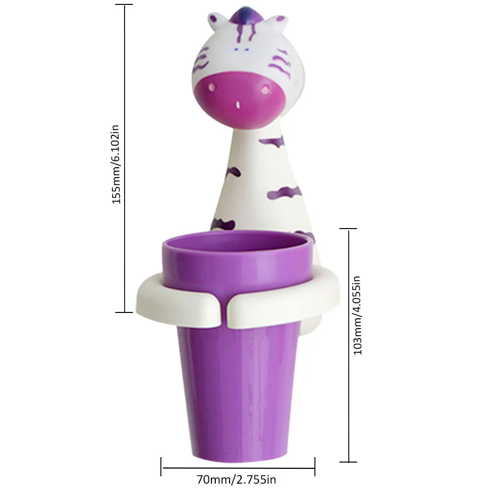 

Children's Toothbrush Cup Holder Baby Wall-mounted Shelf Mouthwash Cup Cartoon Cute Wall-mounted Toothbrushing Cup Wash Set