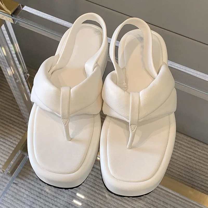 

Prowow Woman Shoes Summer Solid Flip Flops Sandals Concise Ladies Shoes Thick Bottom Sandals Fashion Platform Shoes Women 2021