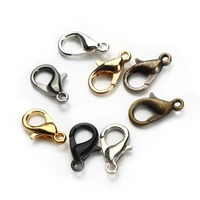 alloy lobster clasp 10x5mm12x6mm14x7mm gold color plated hooks connectors for necklacebracelet diy jewelry findings