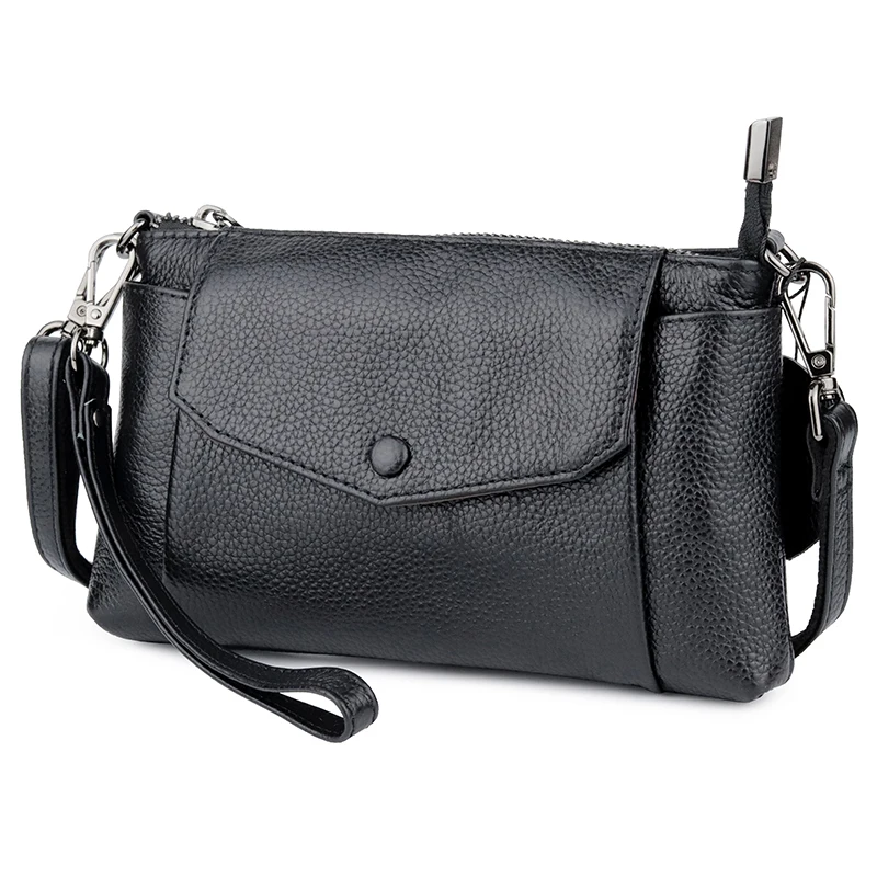 100% натуральная кожа кожаная сумка через плечо женский клатч мессенджер дамская