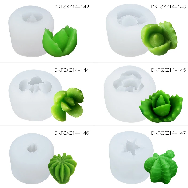 WIILII суккуленты растения силиконовая форма искусственный торт 3D фотосвеча