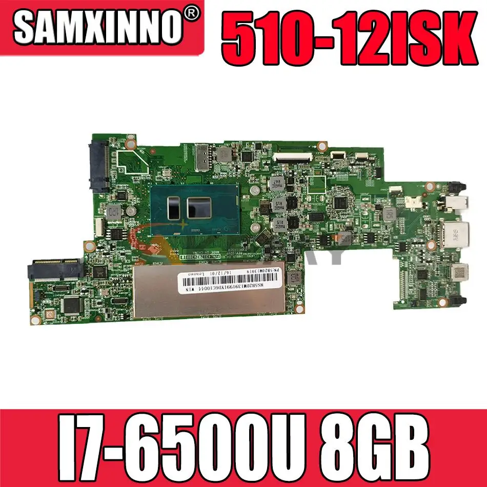 

for Miix 510-12ISK Tablet 80U1 Lenovo ideapad Notebook Integrated Motherboards 100% Work 1601B-04-01 I7-6500U 8GB FRU 5B20M28844