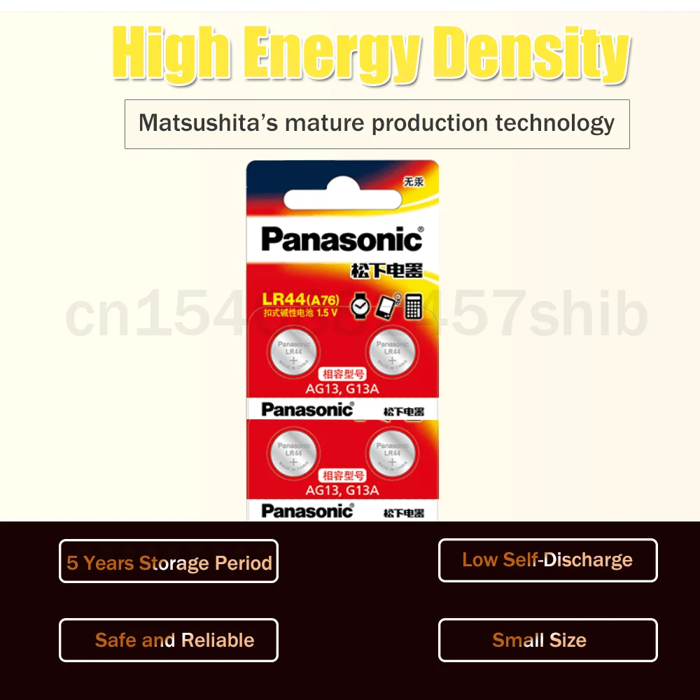 Кнопочные элементы для часов Panasonic A76 LR44 AG13 G13A LR1154 SR1154 357A SR44 1 5 V 10 шт. | Электроника
