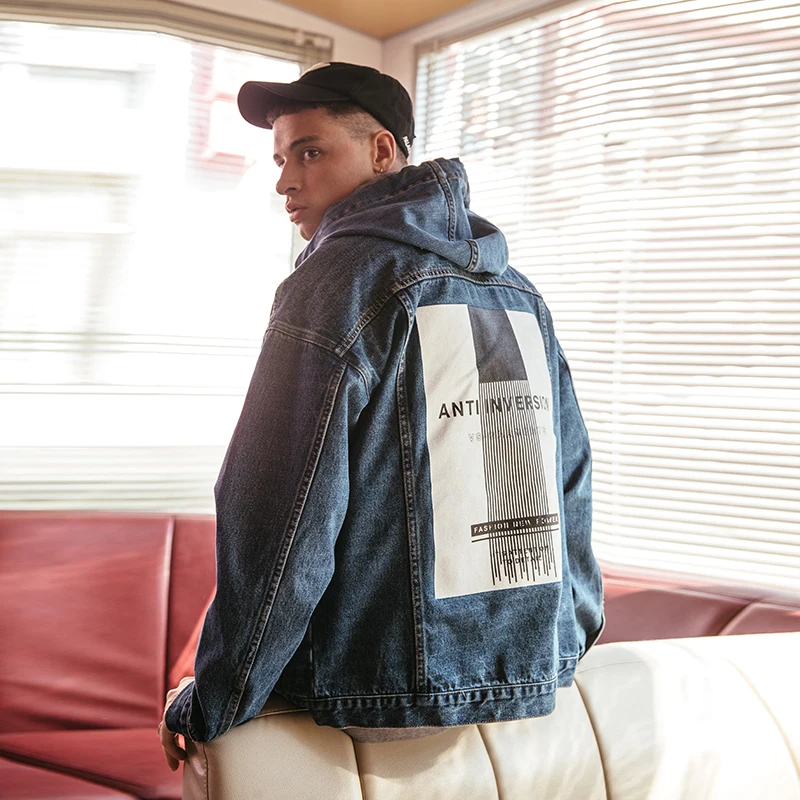 VIISHOW уличная одежда джинсовые мужские куртки Брендовые с принтом Chaqueta Hombre 2018 и