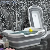 portable folding baby bathtub pet bath tubs baby shower silicone non slip cat dog bath tubs newborn supplies bathroom accessorie