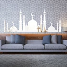 Зеркальные настенные Стикеры, наклейка для мечети, украшение комнаты, декор для спальни, декоративный Рамадан, кареем, исламский, арабский муслиновый мурак R220