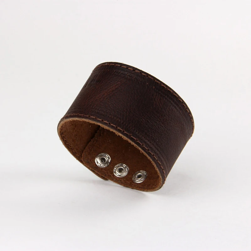 JINSE Корейская версия нового широкого браслета подарок ювелирных изделий гладкий ремень кожаный браслет логотип на заказ