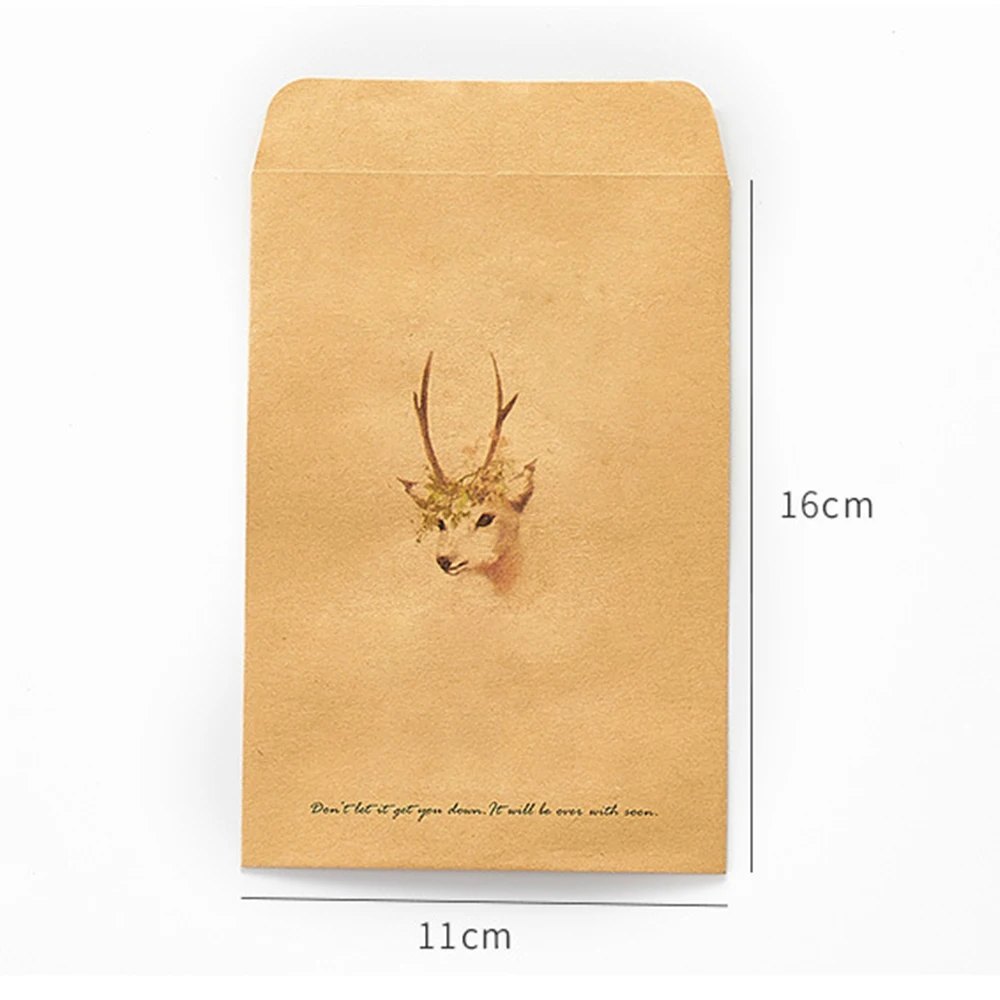 

10pcs DIY Love Letter Handmade Vintage Envelope Gift Card Kraft Paper Paper Envelopes