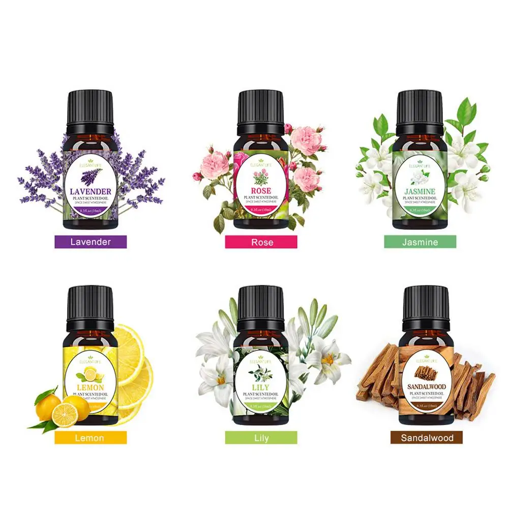 Распылитель эфирных масел 6 шт. чистые эфирные масла розовый эвкалипт жасмин